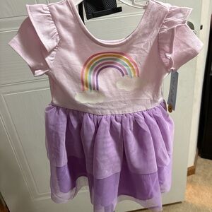 Cat & Jack Pink and Lavender Rainbow Dress